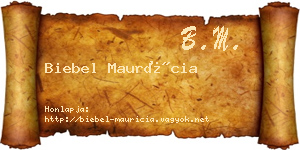 Biebel Maurícia névjegykártya